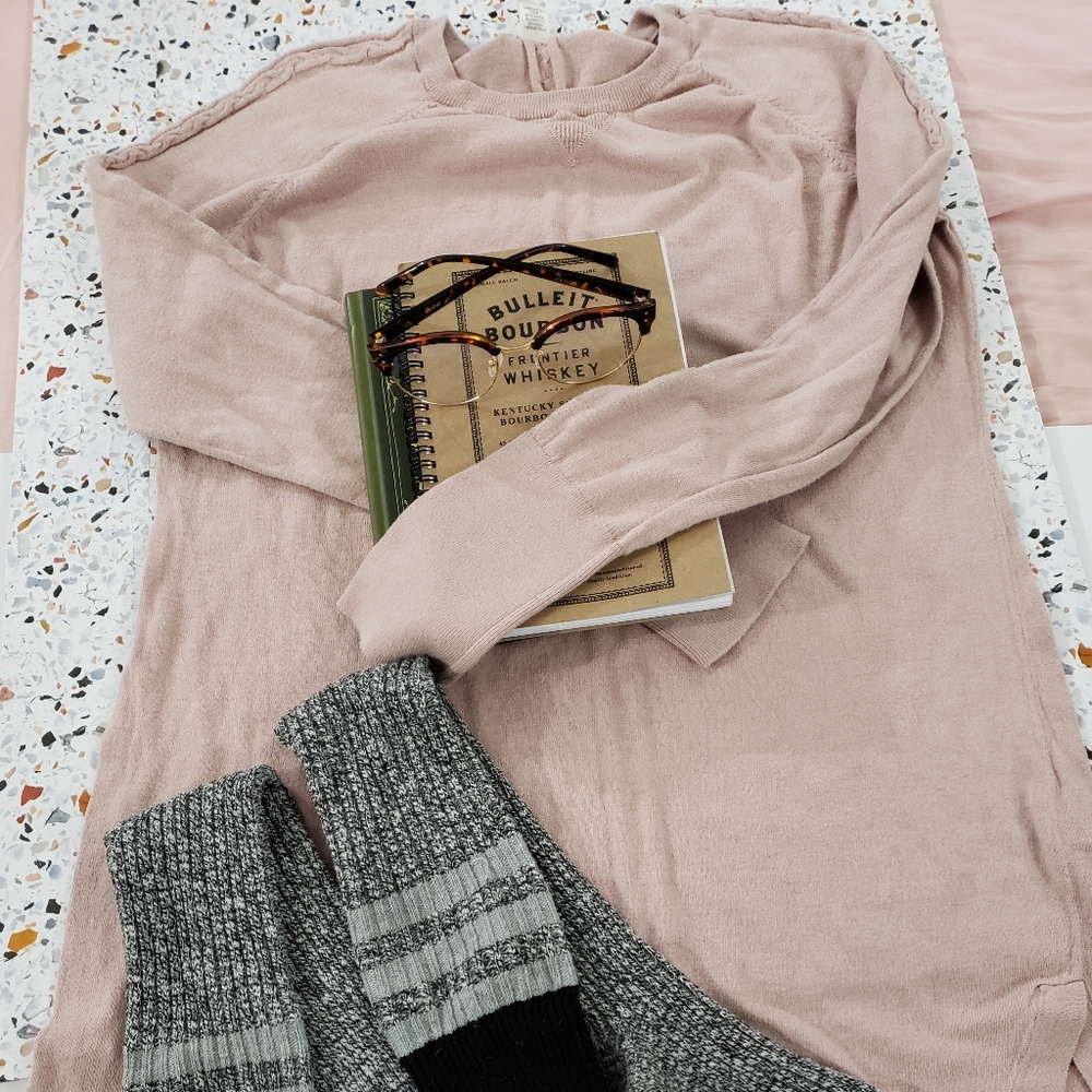 Dusty rose sweater dress